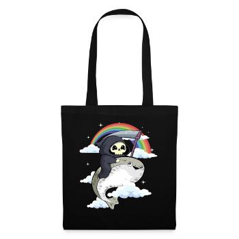 Sacabambaspi Fish Meme Rainbow Grim Reaper - Tote Bag - black - Front
