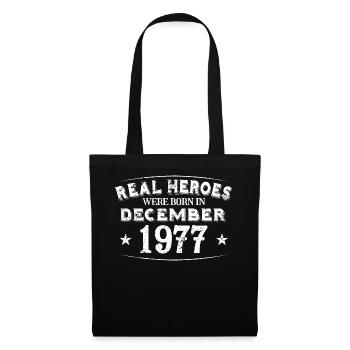 Real Heroes were born in December 1977 Birthday - Tote Bag - black - Front