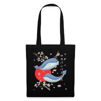 Sacabambaspis Fish Meme Sakura Cherry Blossom - Tote Bag - black - Front