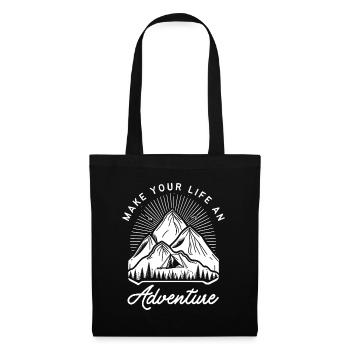 Le plein air et la nature font de votre vie une aventure - Sac en tissu - noir - Devant