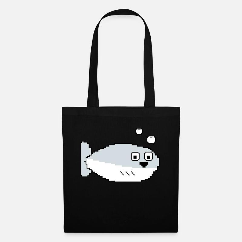 Sacabambaspis Fisch Meme Pixel - Stoffbeutel - Schwarz