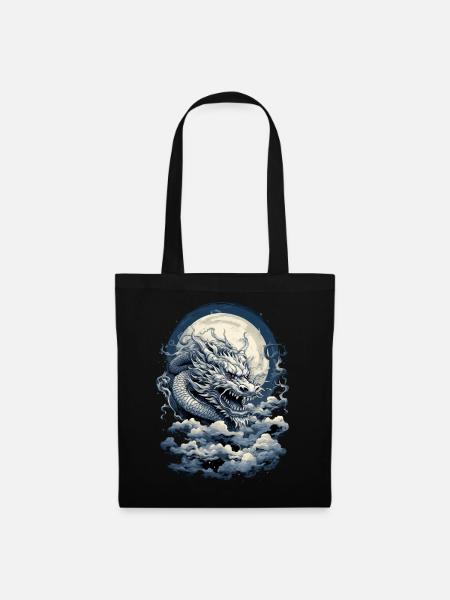 Majestät des Mond-Drachen - Stoffbeutel - Schwarz