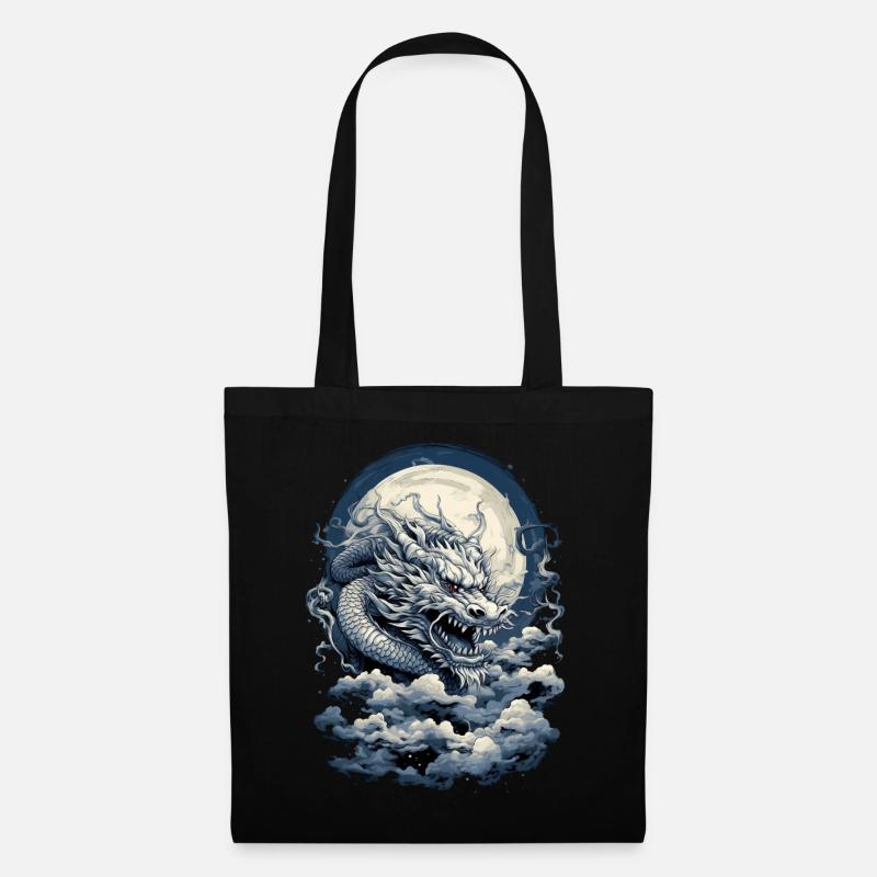 Majestät des Mond-Drachen - Stoffbeutel - Schwarz