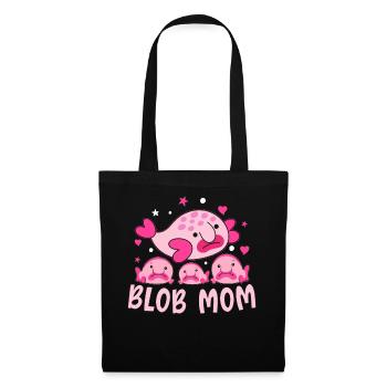 Lustige Blobfish Mama Meerestier - Stoffbeutel - Schwarz - Vorne
