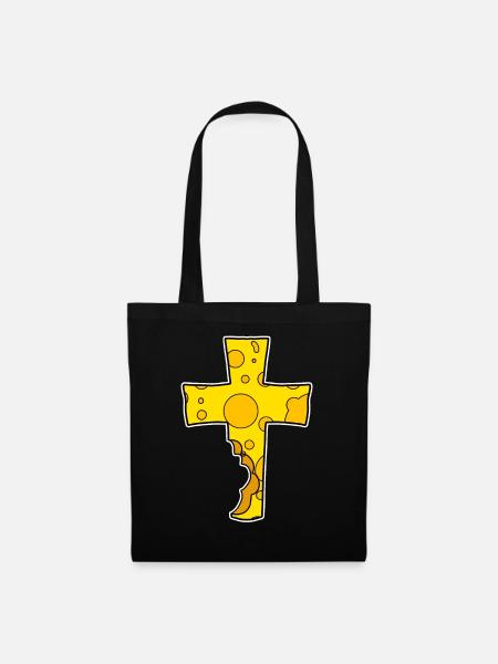 Kreuz Symbol Christentum Jesus Kirche Religion - Stoffbeutel - Schwarz