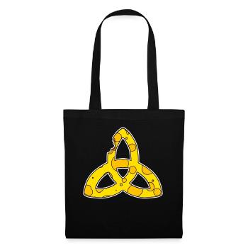 Symbole celtique Symbole Triqueta - Sac en tissu - noir - Devant