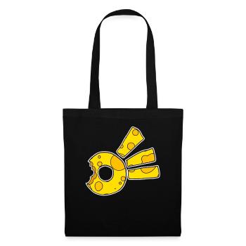 Symbole de la comète du fromage - Sac en tissu - noir - Devant