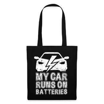 Ma voiture fonctionne sur batteries eCar Voiture électrique - Sac en tissu - noir - Devant