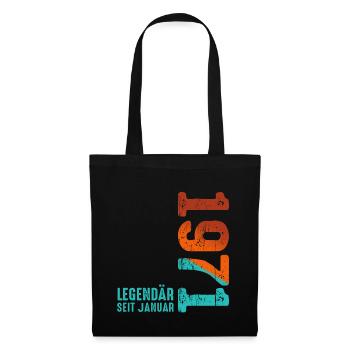 Limited Edition January 1971 Legendär Seit January - Stoffbeutel - Schwarz - Vorne