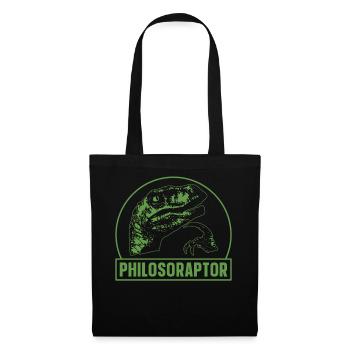 Drôle Philosophie Meme Vélociraptor Dinosaure - Sac en tissu - noir - Devant