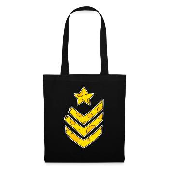 Armee Soldat Lustig Käse Symbol - Stoffbeutel - Schwarz - Vorne