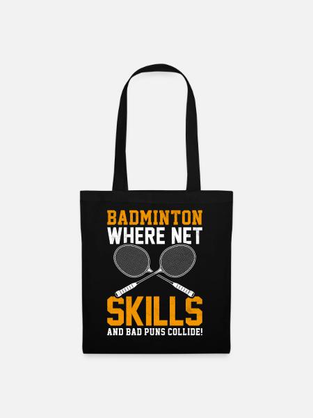 Badminton Spieler - Stoffbeutel - Schwarz