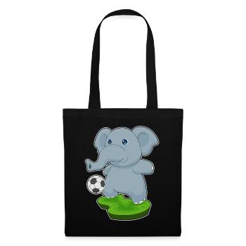 Elefant Fußballspieler Fußball Sport - Stoffbeutel - Schwarz - Vorne