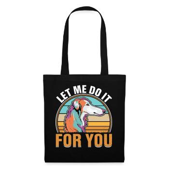 Retro Borzoi Dog Meme - Tote Bag - black - Front