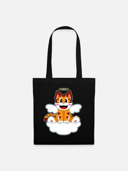 Tiger Engelsflügel - Stoffbeutel - Schwarz