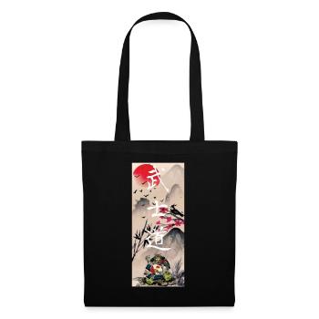 Japon Paysage Samouraï d’Art japonais - Sac en tissu - noir - Devant
