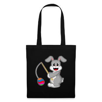 Pêche de Pâques au lapin - Sac en tissu - noir - Devant
