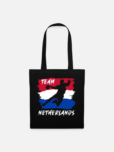 Handballmannschaft Niederlande - Stoffbeutel - Schwarz