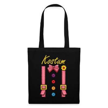 Fasching Kostüm Alaaf Helau Rosenmontag - Stoffbeutel - Schwarz - Vorne