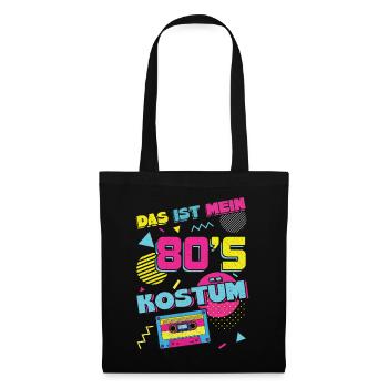 Das Ist Mein 80er Kostüm Alaaf Helau Rosenmontag - Stoffbeutel - Schwarz - Vorne