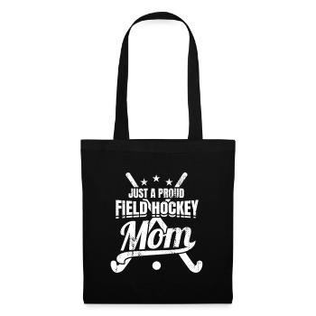 Fière maman de hockey - Sac en tissu - noir - Devant