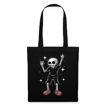 Cool Drôle Squelette - Sac en tissu - noir - Devant
