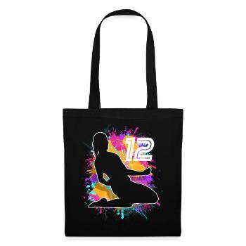 Football Femme Football 12e anniversaire - Sac en tissu - noir - Devant
