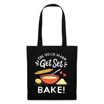 Backen Bäcker Hobbybäcker - Stoffbeutel - Schwarz - Vorne