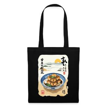 Japan Food Aesthetic Ukiyo-E Vintage Design - Tote Bag - black - Front