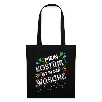 Mein Kostüm Ist In Der Wäsche Karneval - Stoffbeutel - Schwarz - Vorne