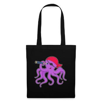 Jumelles Octopus Pirate - Sac en tissu - noir - Devant
