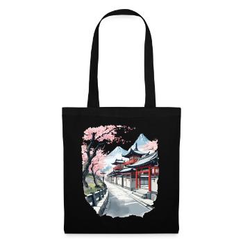 Japon Vintage Esthétique Rétro Streetwear Design - Sac en tissu - noir - Devant