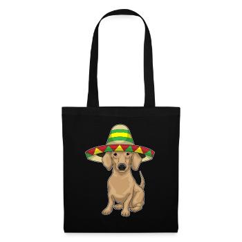 Dachshund Sombrero - Tote Bag - black - Front