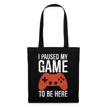 I Paused My Game To BE Here tee - Tote Bag - black - Front