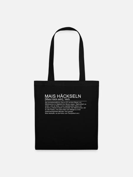 Definition Maishäckseln Mais häckseln T-Shirt - Stoffbeutel - Schwarz
