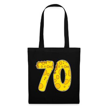 70 ans de fromage Lustig - Sac en tissu - noir - Devant