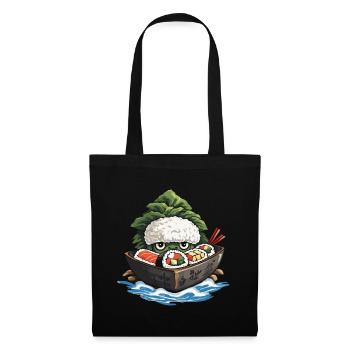 Sushi Yokai Japan Anime Streetwear Food Design - Tote Bag - black - Front