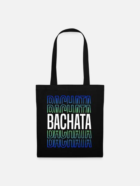Bachata Schriftzug für Sensual Tanzen - Stoffbeutel - Schwarz