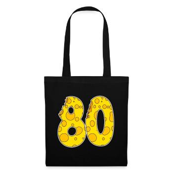 80 ans de fromage Lustig - Sac en tissu - noir - Devant