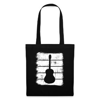 Guitar Drawing - Tote Bag - black - Front