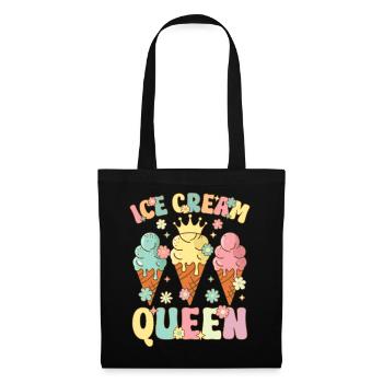 Groovy Ice Cream Girl Ice Cream Cone - Tote Bag - black - Front