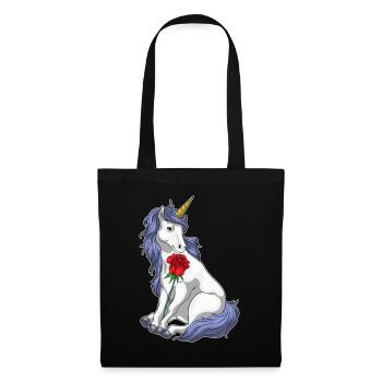 Licorne Rose - Sac en tissu - noir - Devant