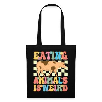 Régime végétalien Groovy à base de plantes - Sac en tissu - noir - Devant