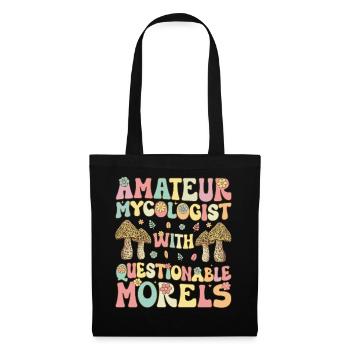 Chasse aux champignons - Sac en tissu - noir - Devant