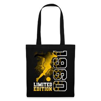 1960 Année de naissance Anniversaire Football - Sac en tissu - noir - Devant