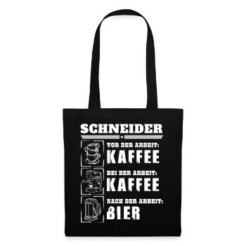 Mon quotidien de tailleur - Sac en tissu - noir - Devant