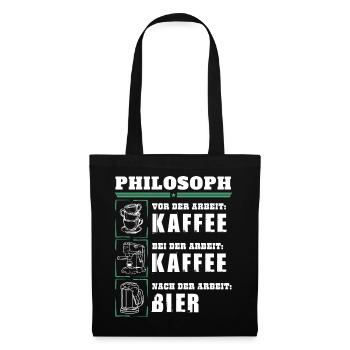 Mon quotidien de philosophe - Sac en tissu - noir - Devant