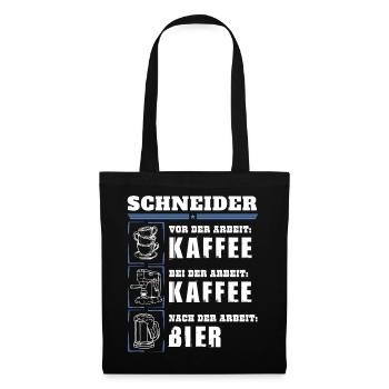 Mon quotidien de tailleur - Sac en tissu - noir - Devant