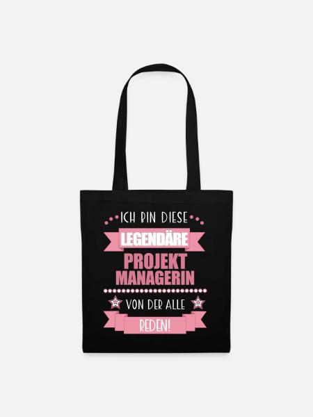 Projektmanagerin Projektmanagement Geschenk - Stoffbeutel - Schwarz