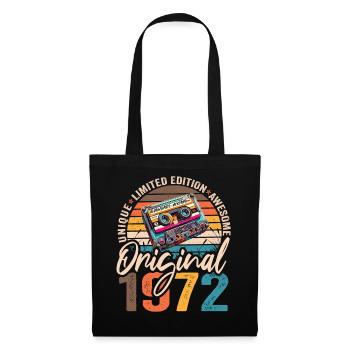 Vintage Né 1972 Anniversaire Original 1972 - Sac en tissu - noir - Devant